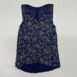 Lucky Brand Floral Sleeveless Top Size Small